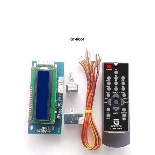 Remote Kit-Inbuilt of USB/FM/Bluetooth module with 16x2 display for 2.1 Home theatre system digitally Controlled by remote