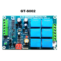 6 Channel Speaker Protection Board of 0-12V AC-1A, SPDT Relay module Heavy Industrial Relay with Thermal Protection and Standby-Mute supported